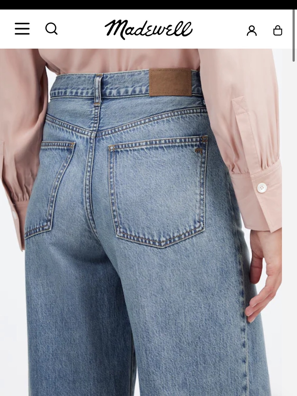 Madewell Wide-Leg Jeans in Medium Blue - Picture 10 of 10